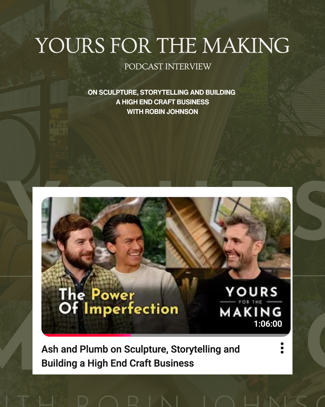 Ash & Plumb on Sculpture, Storytelling and Building a High-End Craft Business